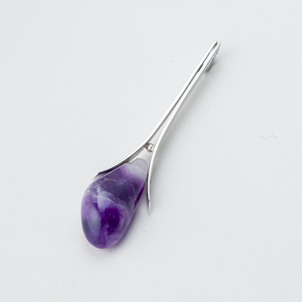 Anhänger mit lila Stein 925er Silber 4,77g0