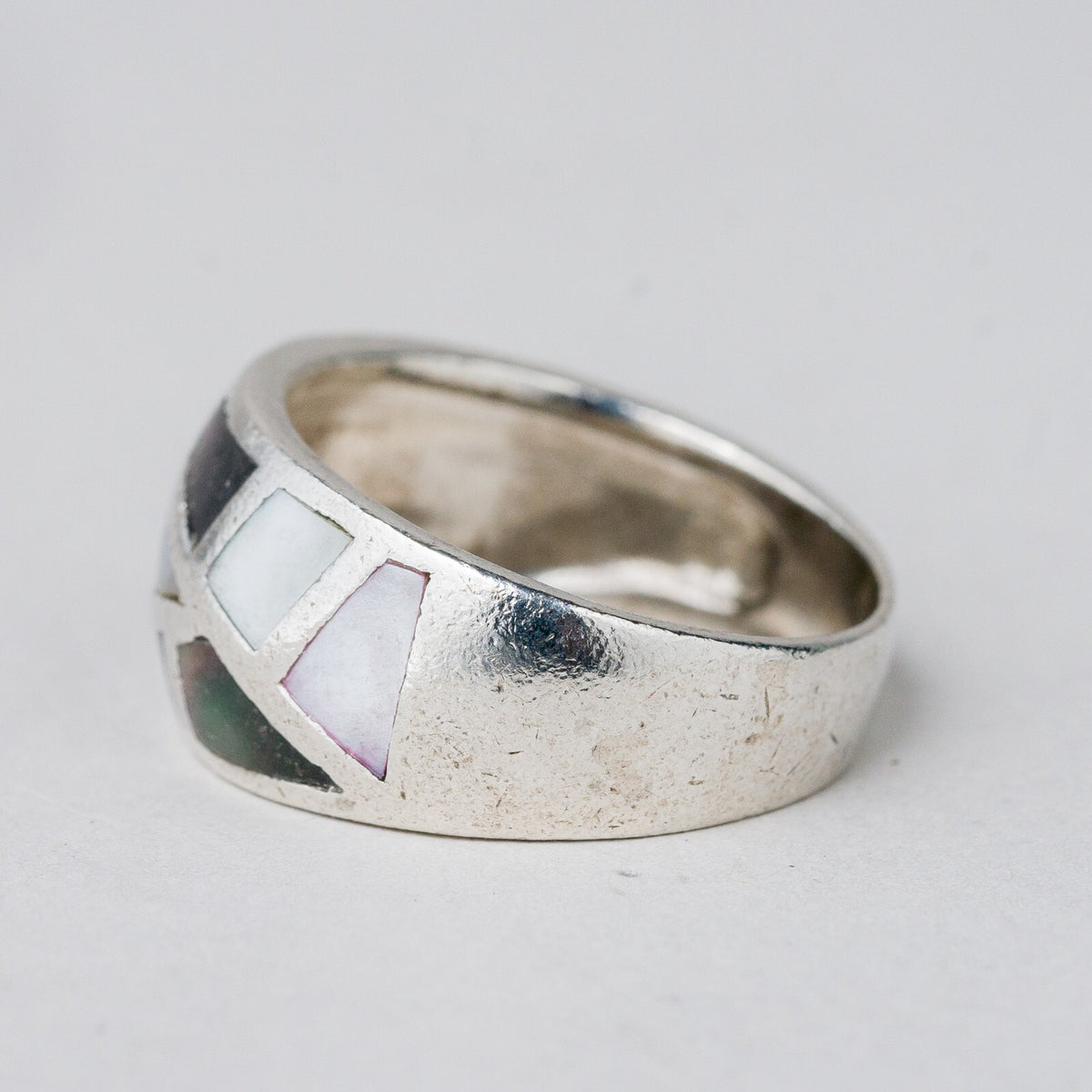 Silber Ring 925 Steinbesatz Größe 59 (18,8 mm Ø) 6,87 g5