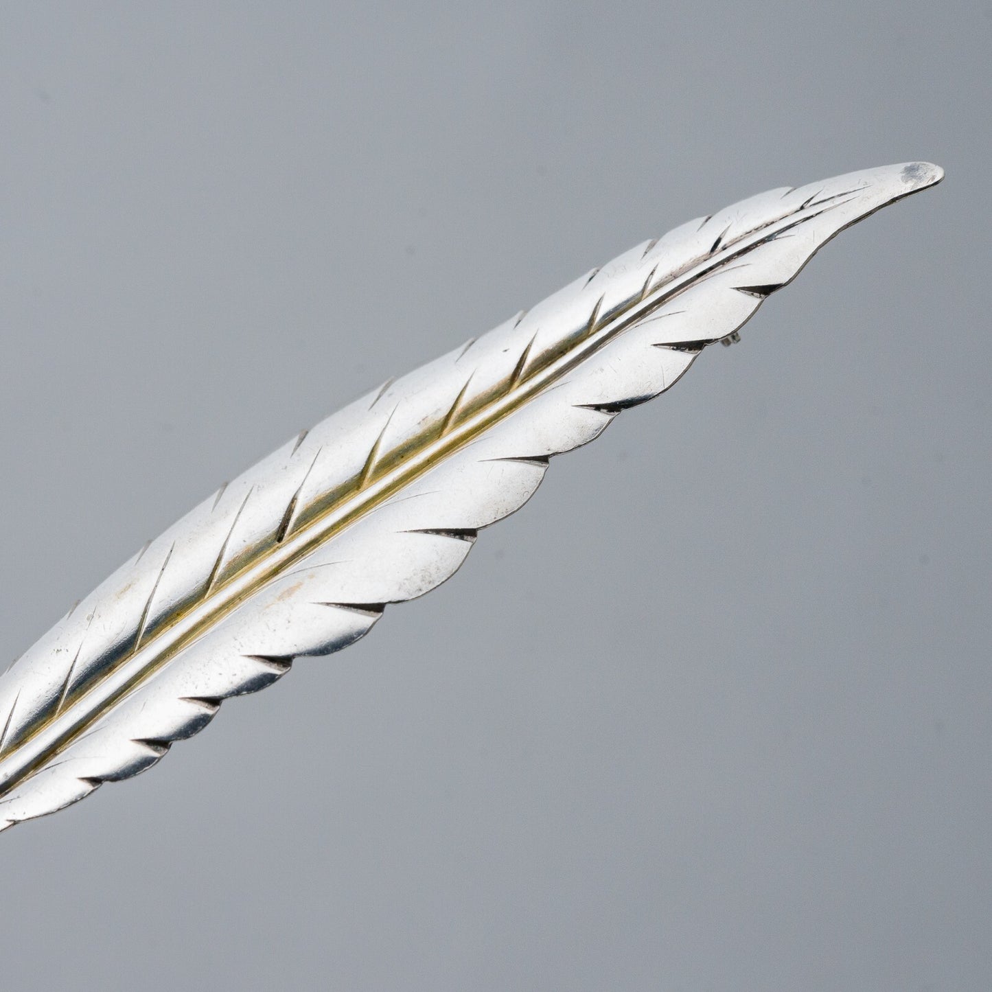 Silber Brosche Spange 835 Blatt 4,39 g7