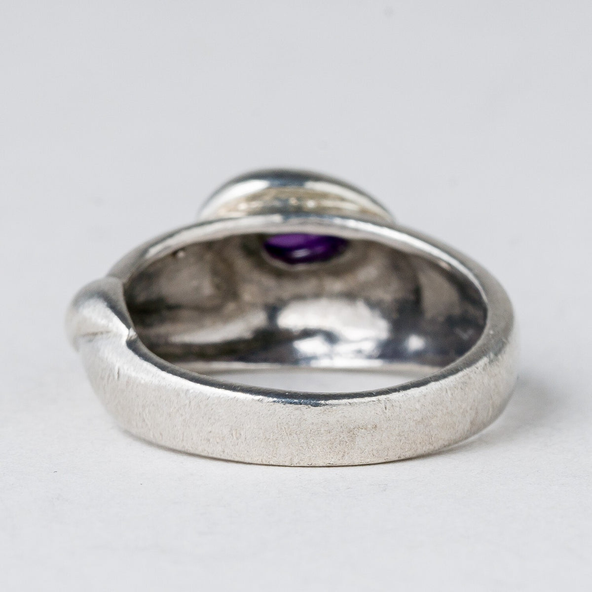 Silber Ring 925 Lila Stein Größe 51 (16,2 mm Ø) 4,5 g3