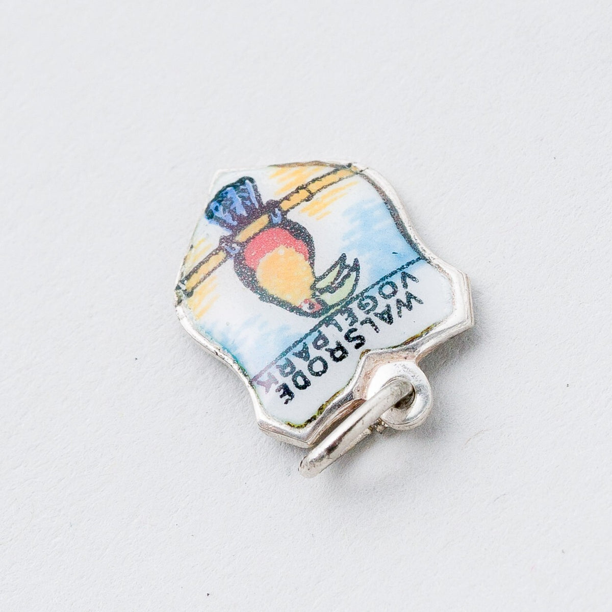 Anhänger Souvenir 800 Silber Walsrode Vogelpark 1,5 cm 0,98 g1