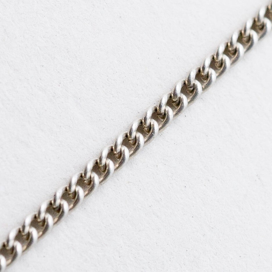 Silber Halskette 835 Panzerkette 1,7 mm 52 cm 3,96 g0