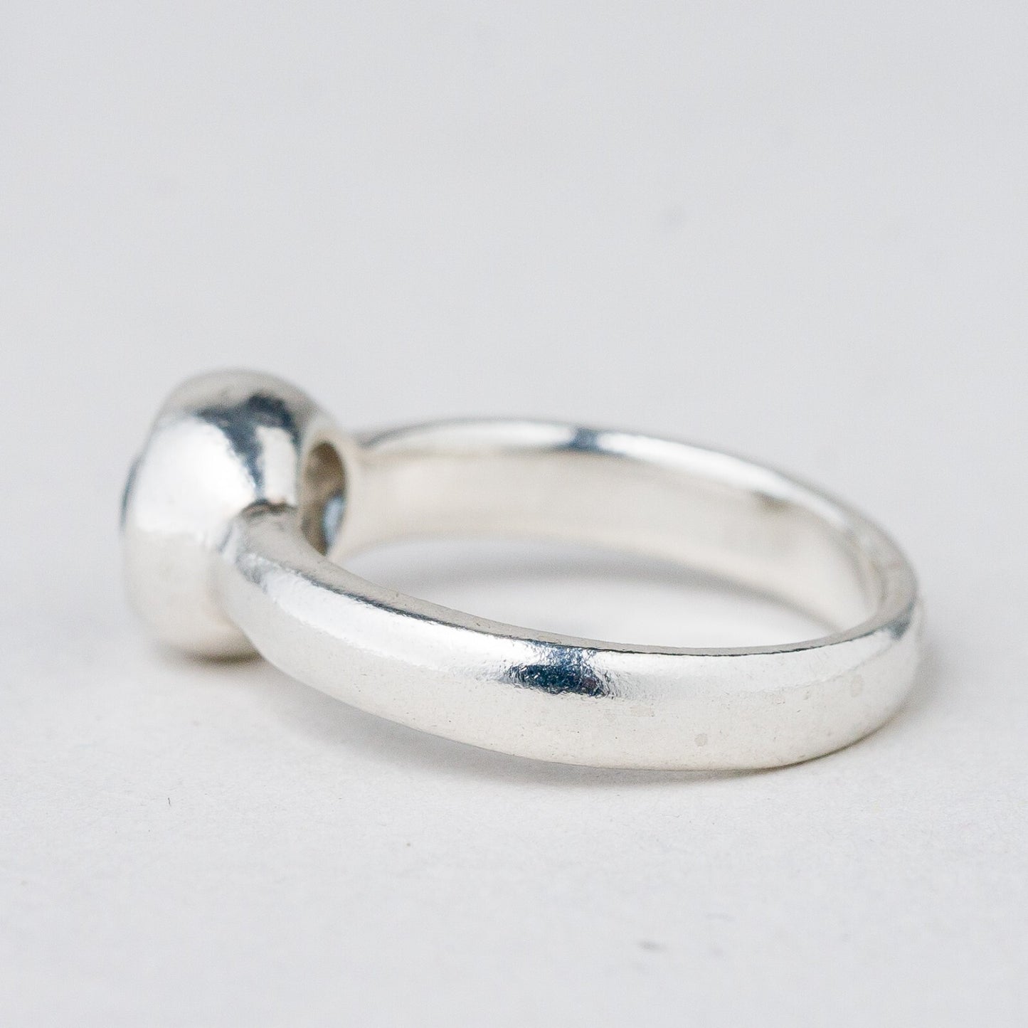 Silber Ring 925 Blauer Stein Größe 49 (15,6 mm Ø) 3,81 g5