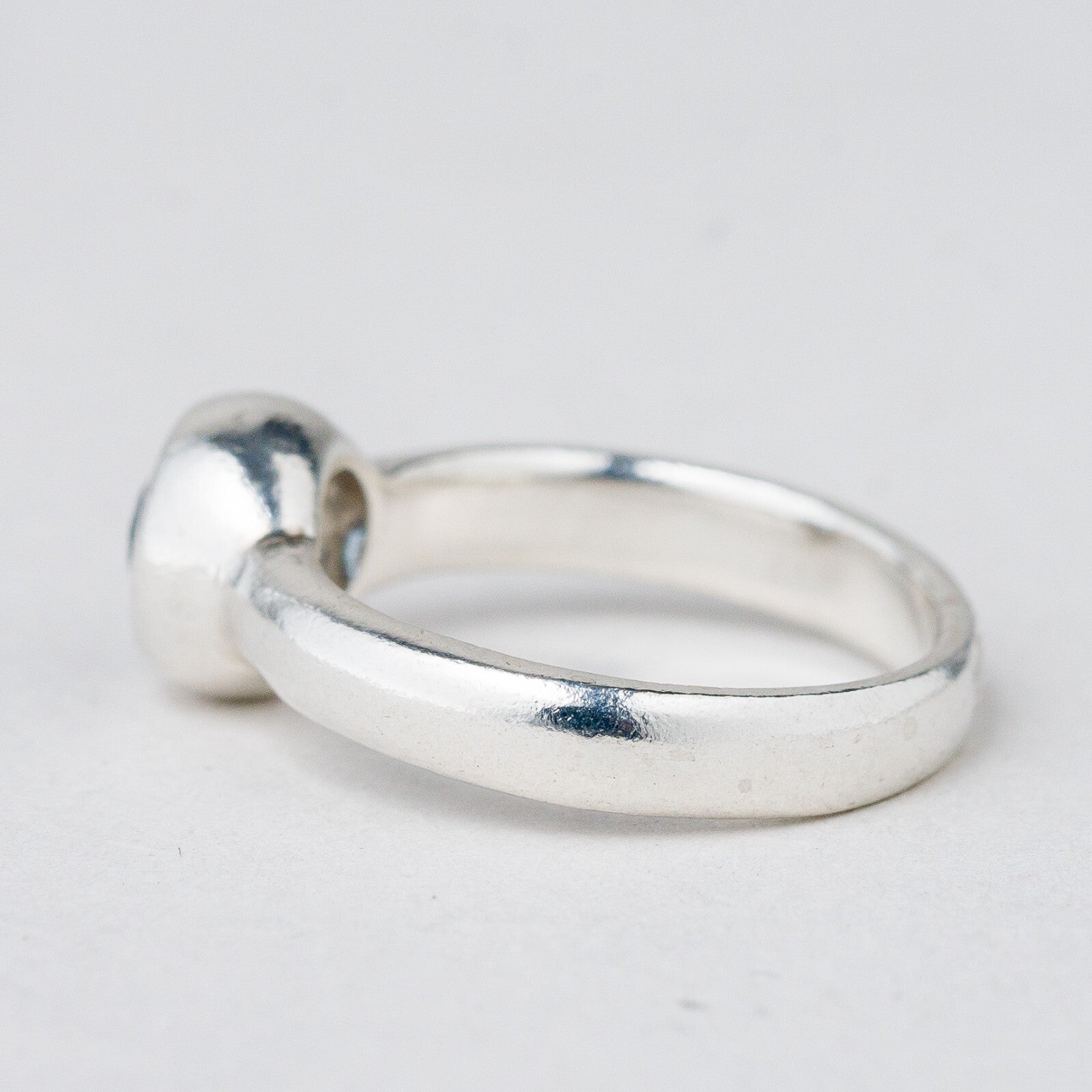 Silber Ring 925 Blauer Stein Größe 49 (15,6 mm Ø) 3,81 g5