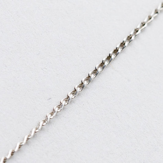 Silber Halskette 835 Panzerkette 0,9 mm 57 cm 1,37 g0