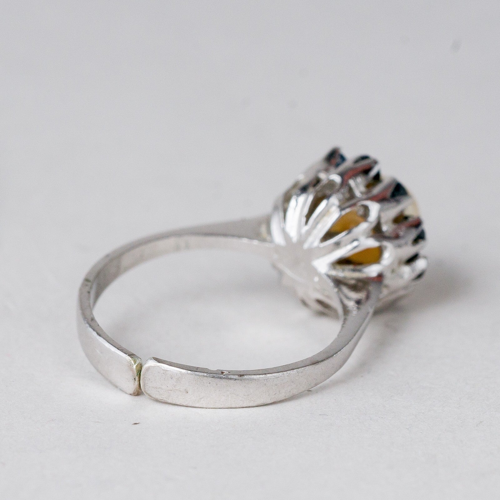 Silber Ring Perle und Blaue Steine Größe flexibel ca. 56 3,28 g5