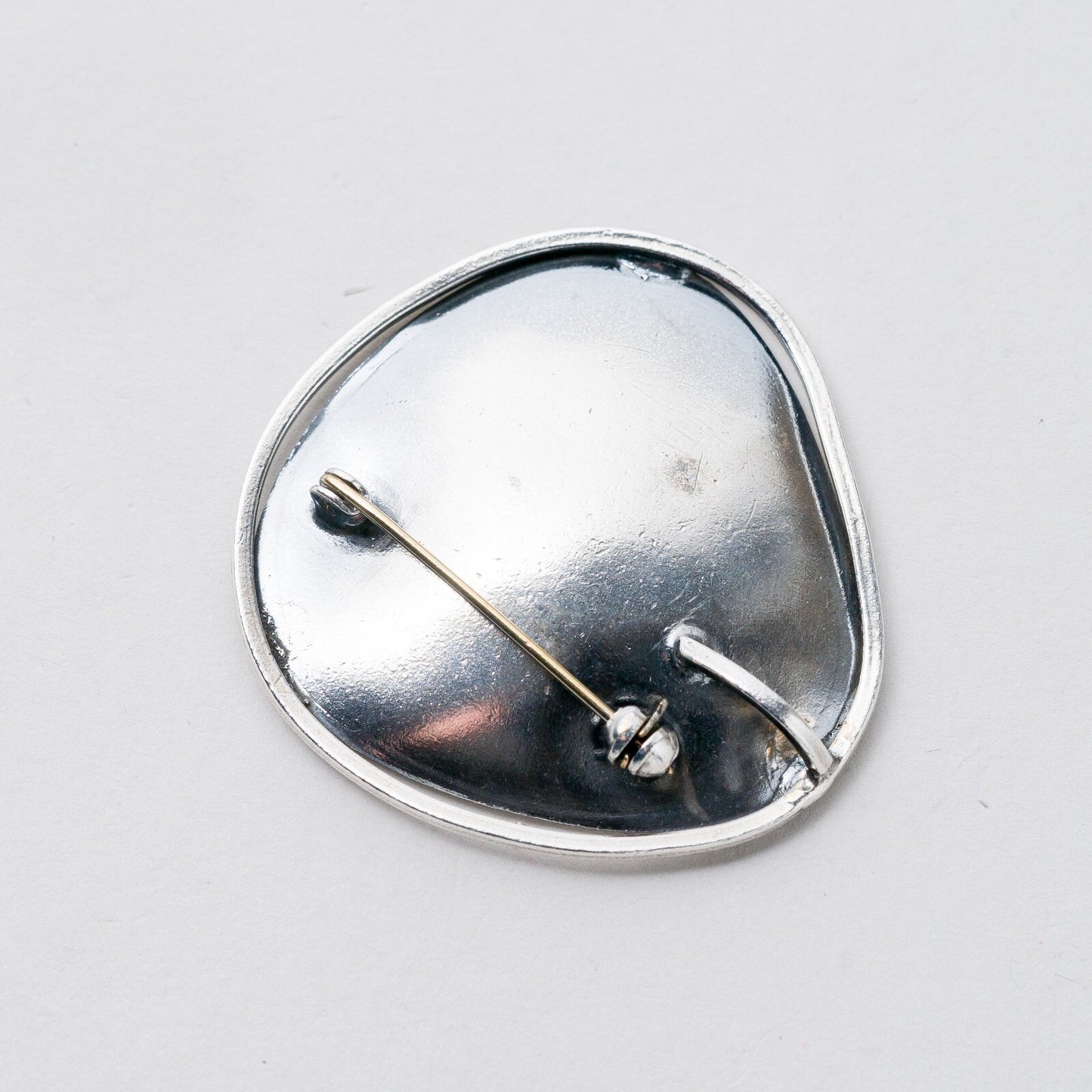 Silber Brosche Perlmutt 4,3 cm 11,88 g6