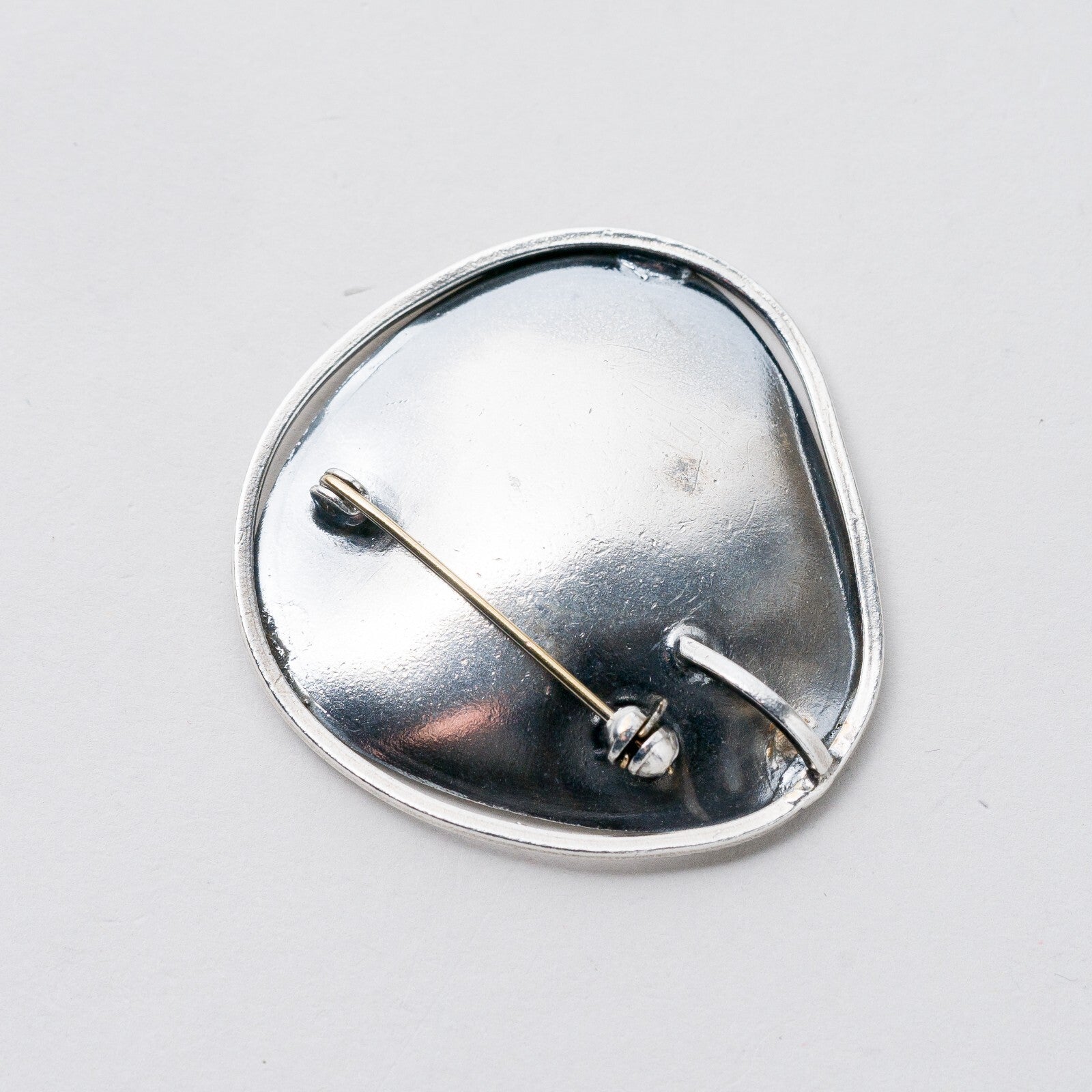 Silber Brosche Perlmutt 4,3 cm 11,88 g6