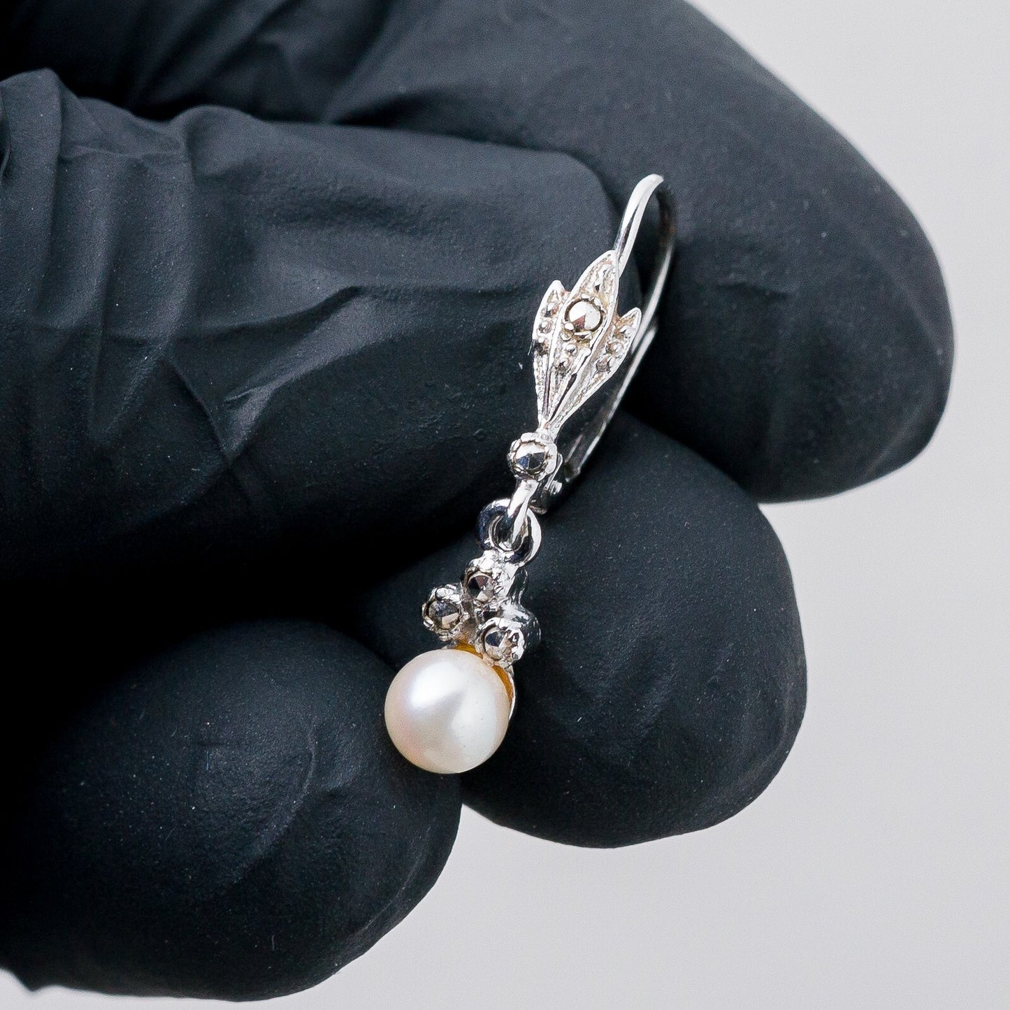 Silber Ohrringe Hängeohrring 925 Perlen 2,49 g4