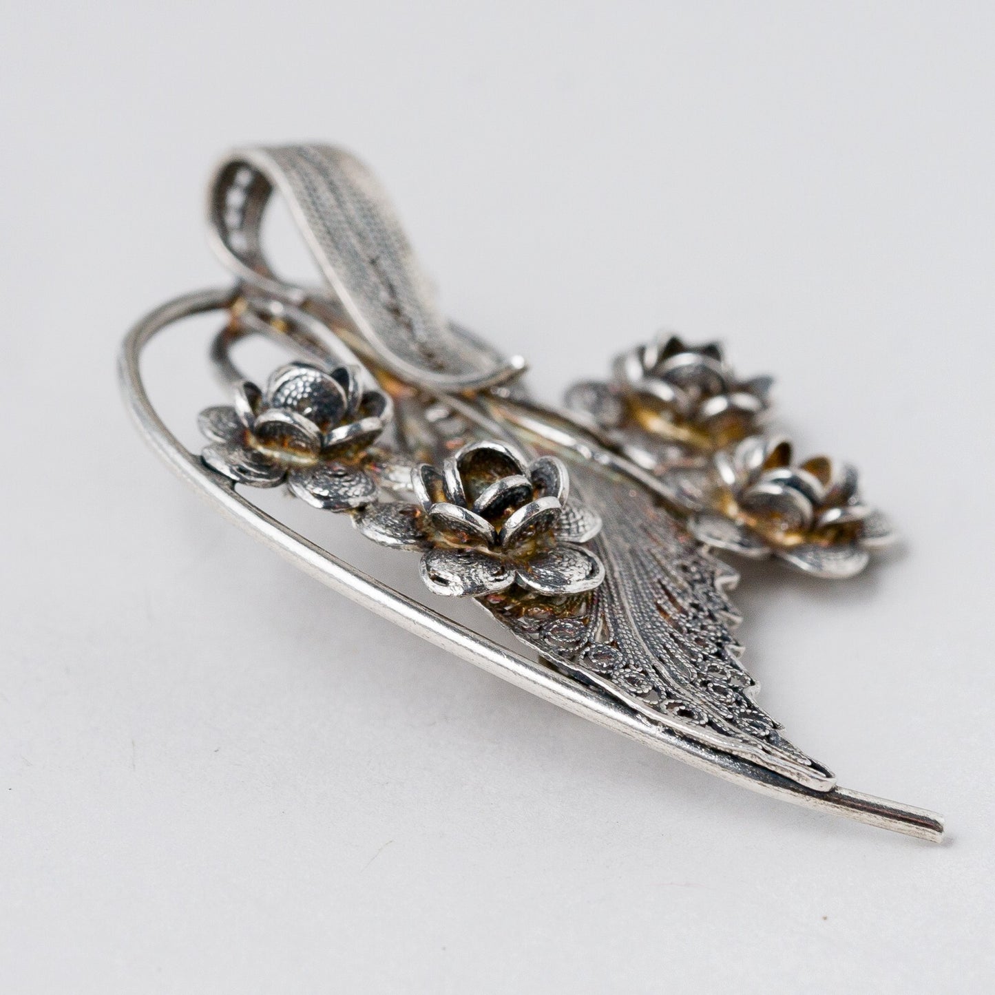 Brosche 925 Silber Filigran 5,3 cm 8,27 g3