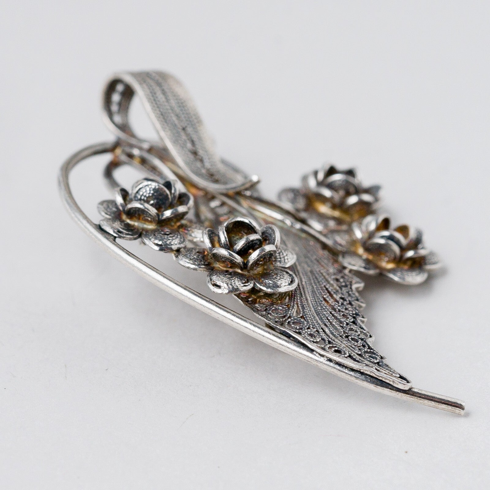 Brosche 925 Silber Filigran 5,3 cm 8,27 g3
