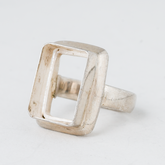 Ring ohne Stein Silber 7,18 g Größe 48 (15,3 mm Ø)0