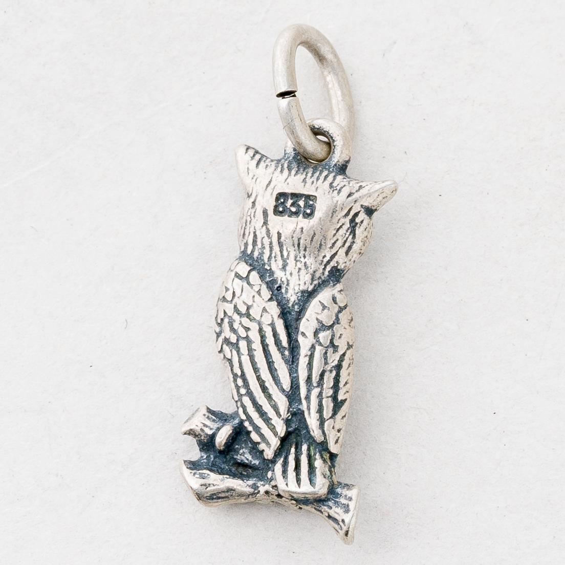 CNC: Anhänger Eule 835er Silber 2,33 g 2 cm1