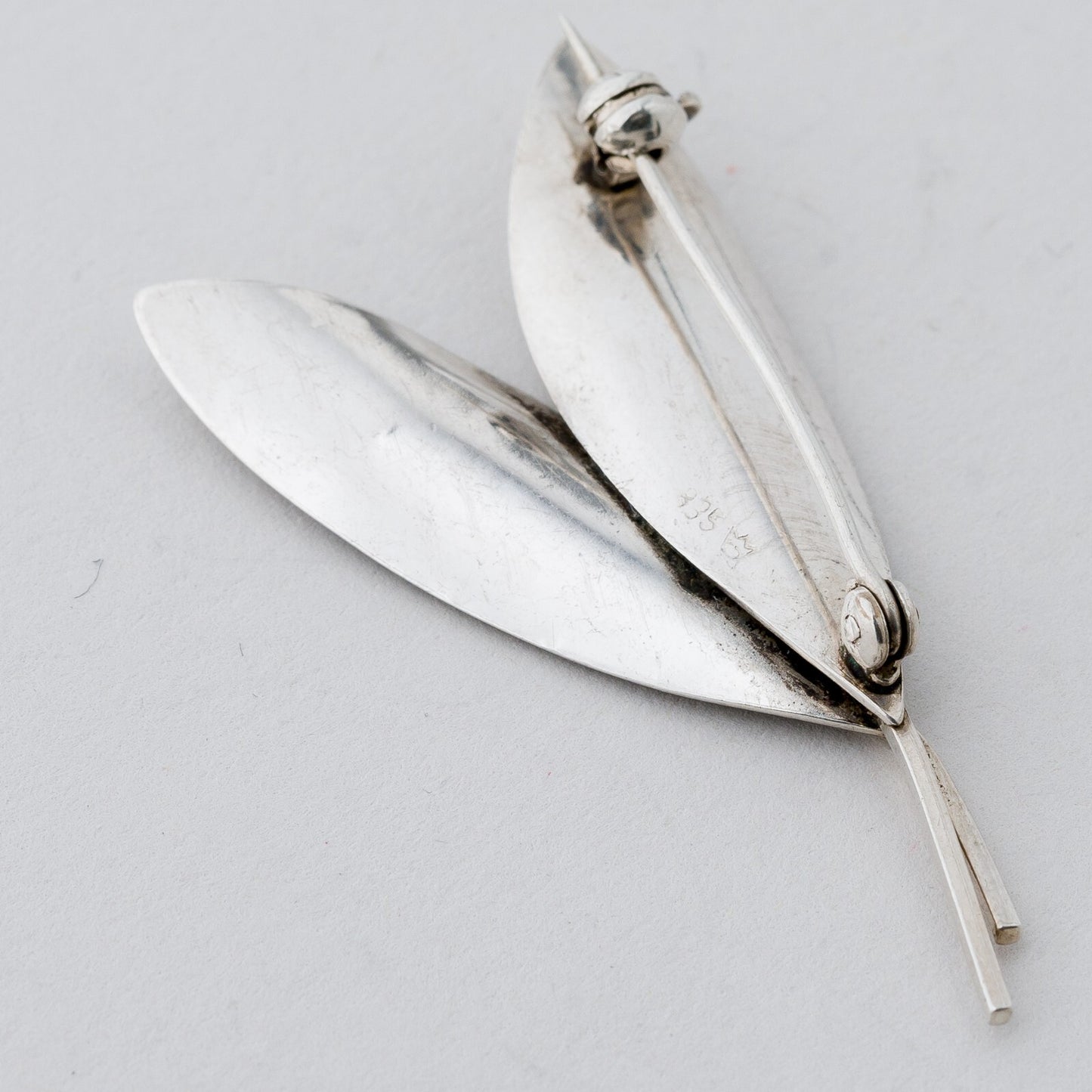 Silber Brosche 835 Blatt 5,45 g4