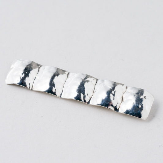 Silber Brosche 900 Hammerschlag 6 cm 4,72 g0