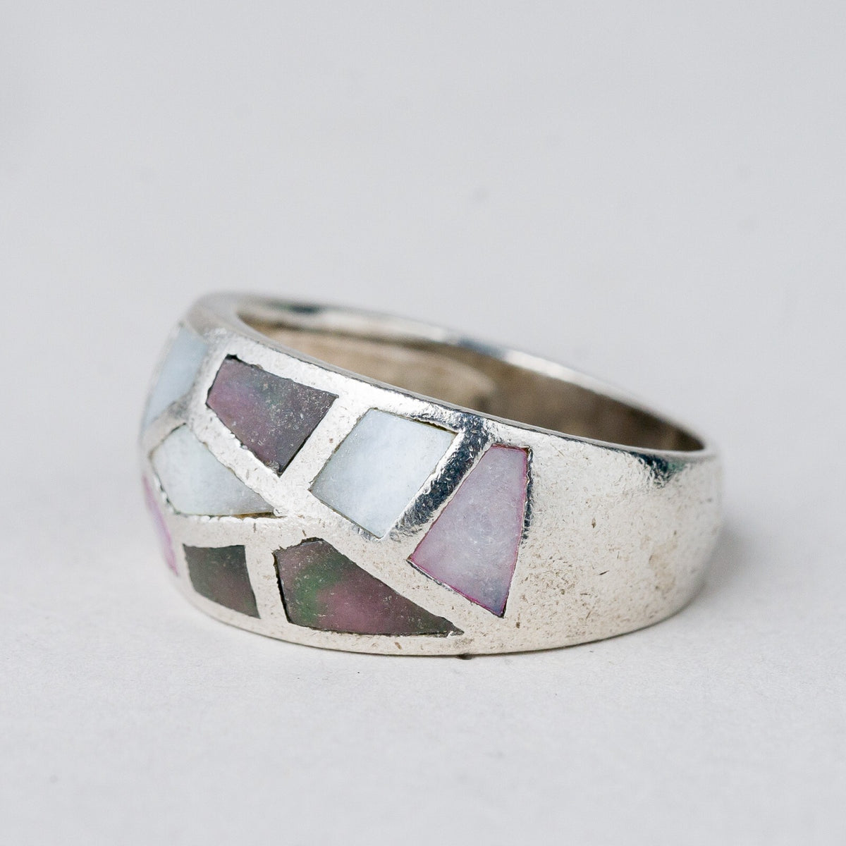 Silber Ring 925 Steinbesatz Größe 59 (18,8 mm Ø) 6,87 g0
