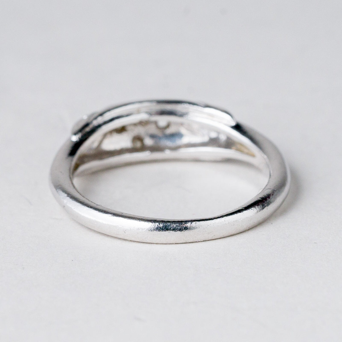 Silber Ring 925 Weiße Steine Größe 54 (17,2 mm Ø) 2,88 g3