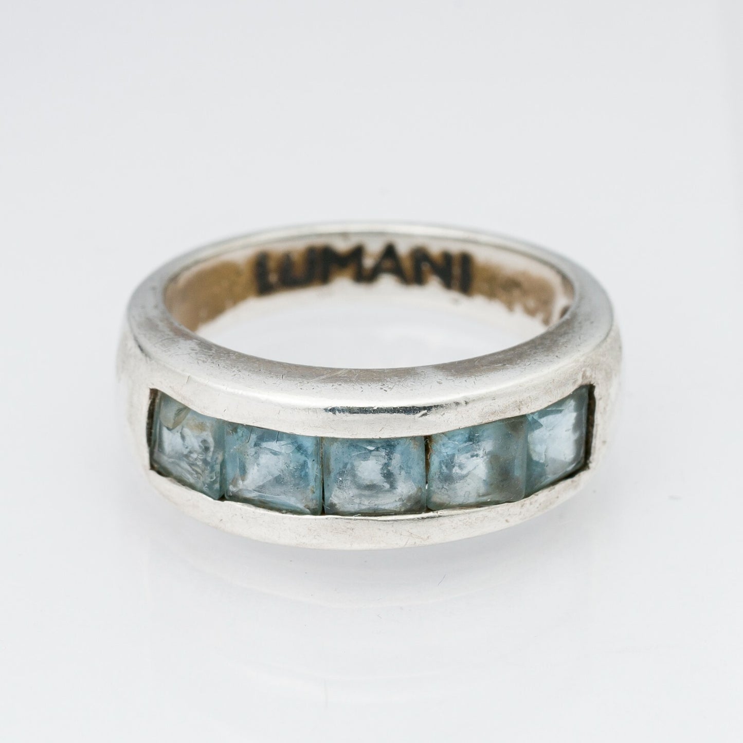 Silberring Blaue Steine 925er Silber 4,97 g Größe 51 (16,2 mm Ø)1