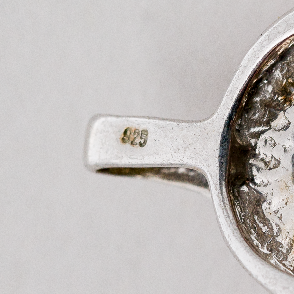 Anhänger Roter Stein 925er Silber 6,68 g 2,7 cm2