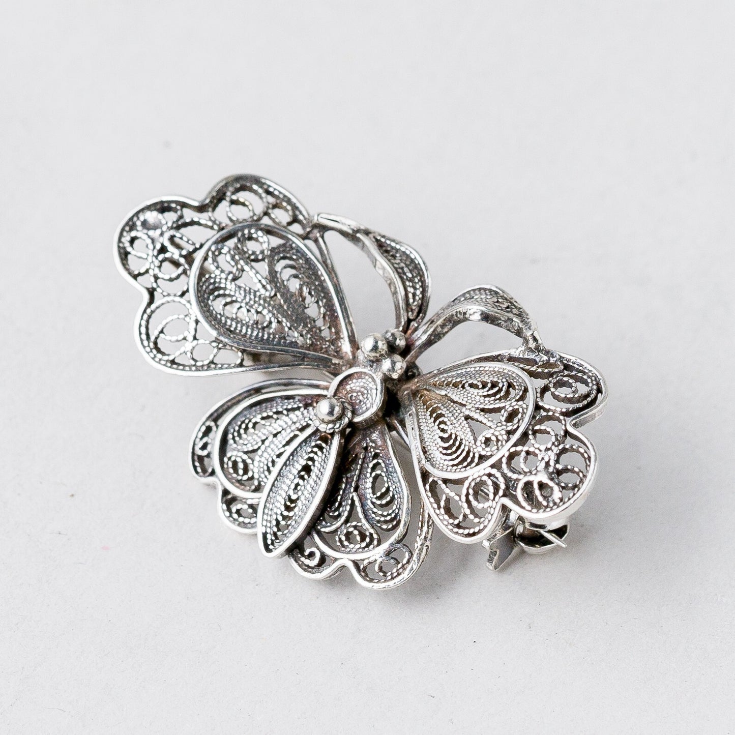 Brosche Silber Schmetterling filigran 3,3 cm 3,67 g0