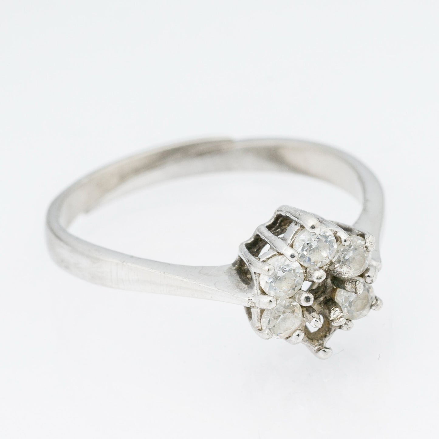 Silberring Steinbesatz 925er Silber 1,86 g Größe ca. 54 (17,2 mm Ø)1