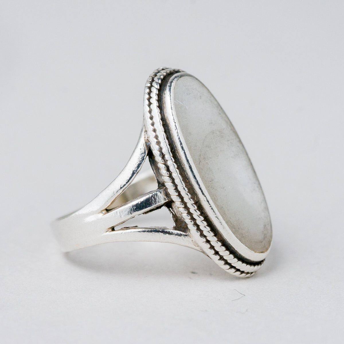 Silber Ring 925 Mondstein Größe 52 (16,5 mm Ø) 4,18 g2