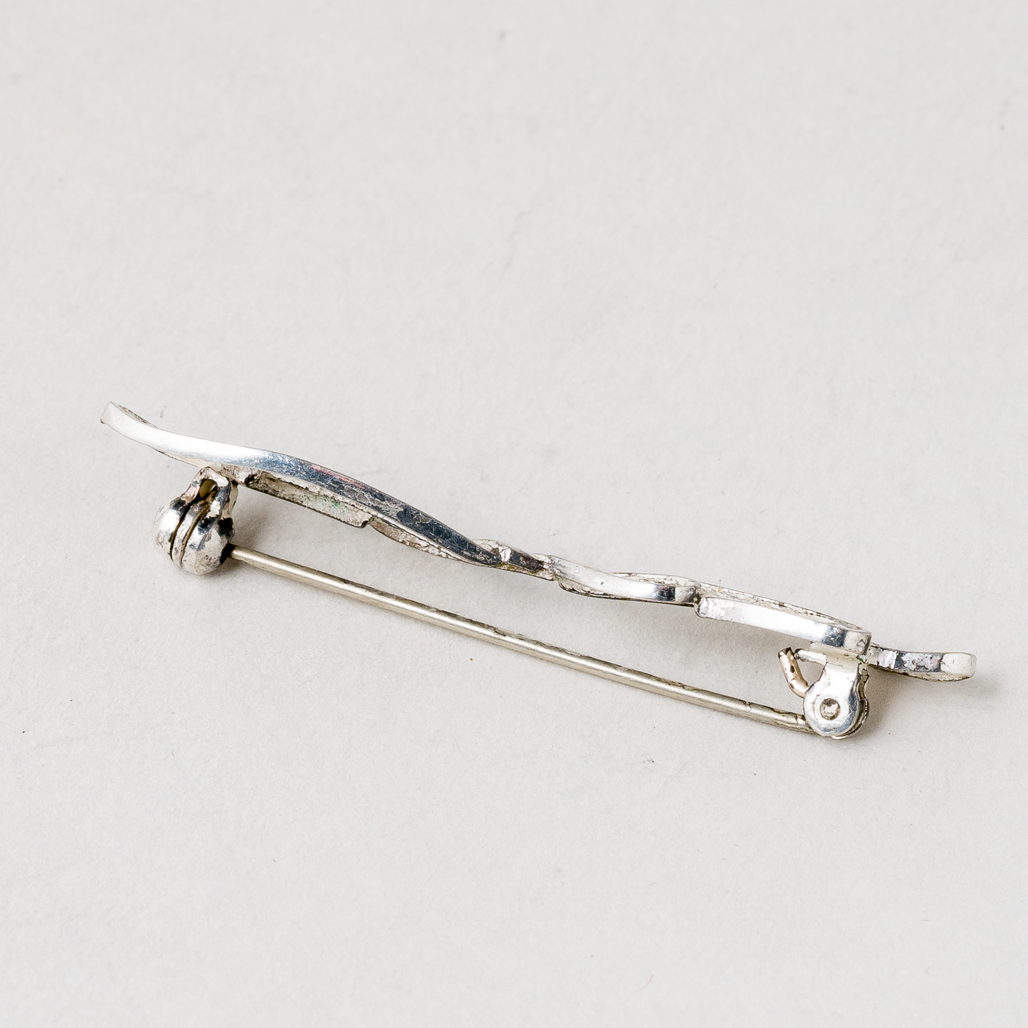 Brosche Schleife 835er Silber 2,39 g 5 cm1