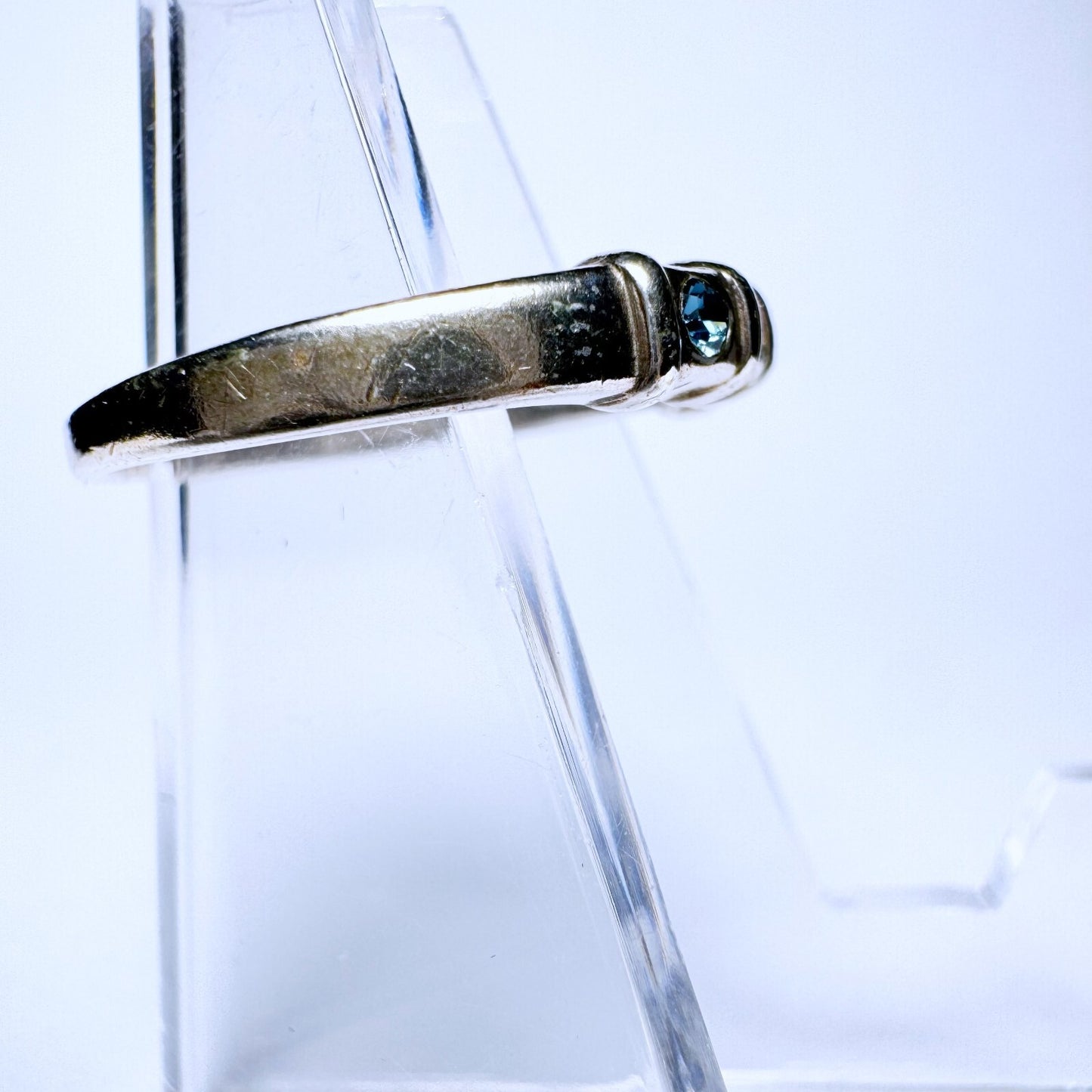 Ring 925er Silber Größe 52 mit blauen Steinen 1,75g2