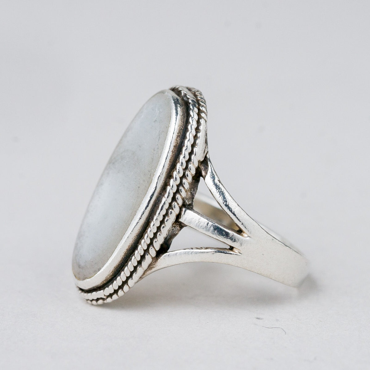 Silber Ring 925 Mondstein Größe 52 (16,5 mm Ø) 4,18 g6