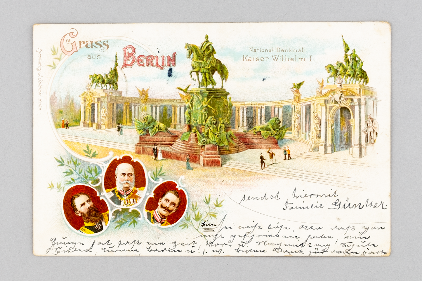 Ansichtskarte Gruss aus Berlin Kaiser Wilhelm-Denkmal 18970
