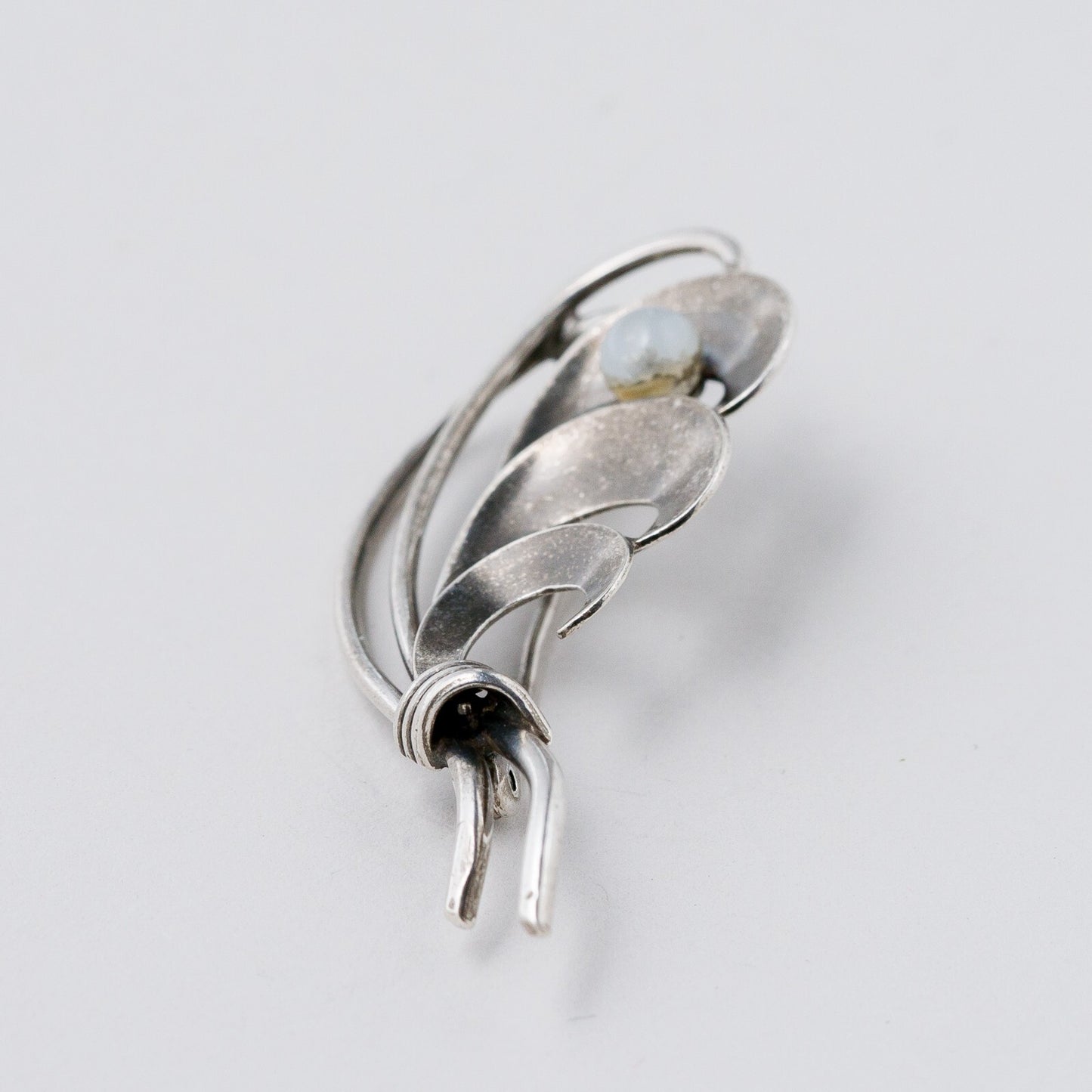 Silber Brosche 800 Perle 3,88 g1