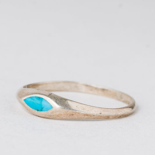 Ring Türkiser Stein 1,23 g 835er Silber Größe 60 (19,1 mm Ø)0