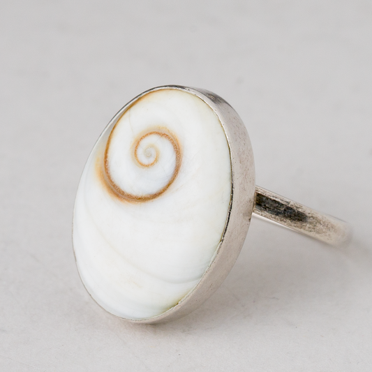 Ring Muschel 6,46 g 925er Silber Größe 60 (19,1 mm Ø)0