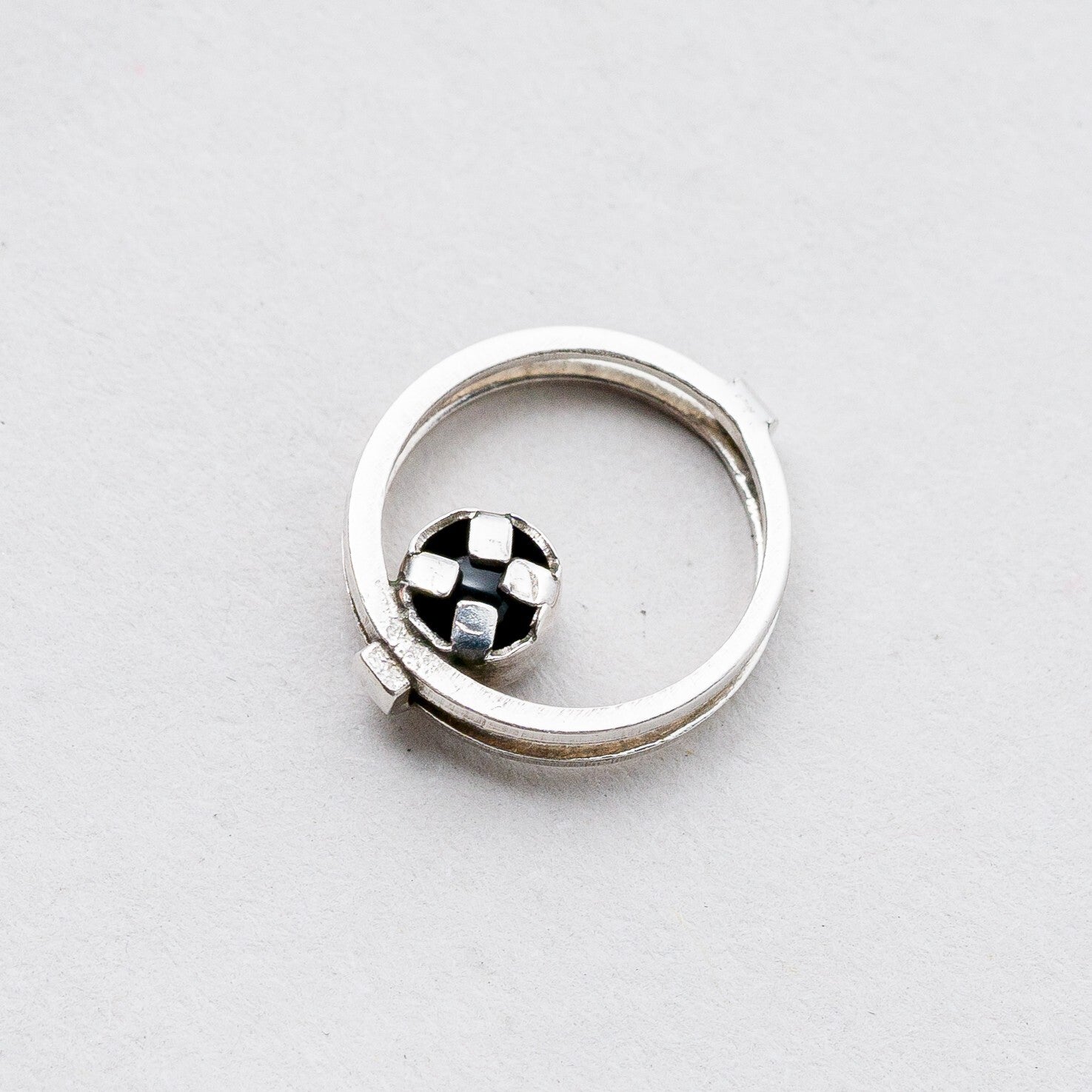 Silber Anhänger Kettenanhänger Schwarzer Stein 1 cm 0,55 g5