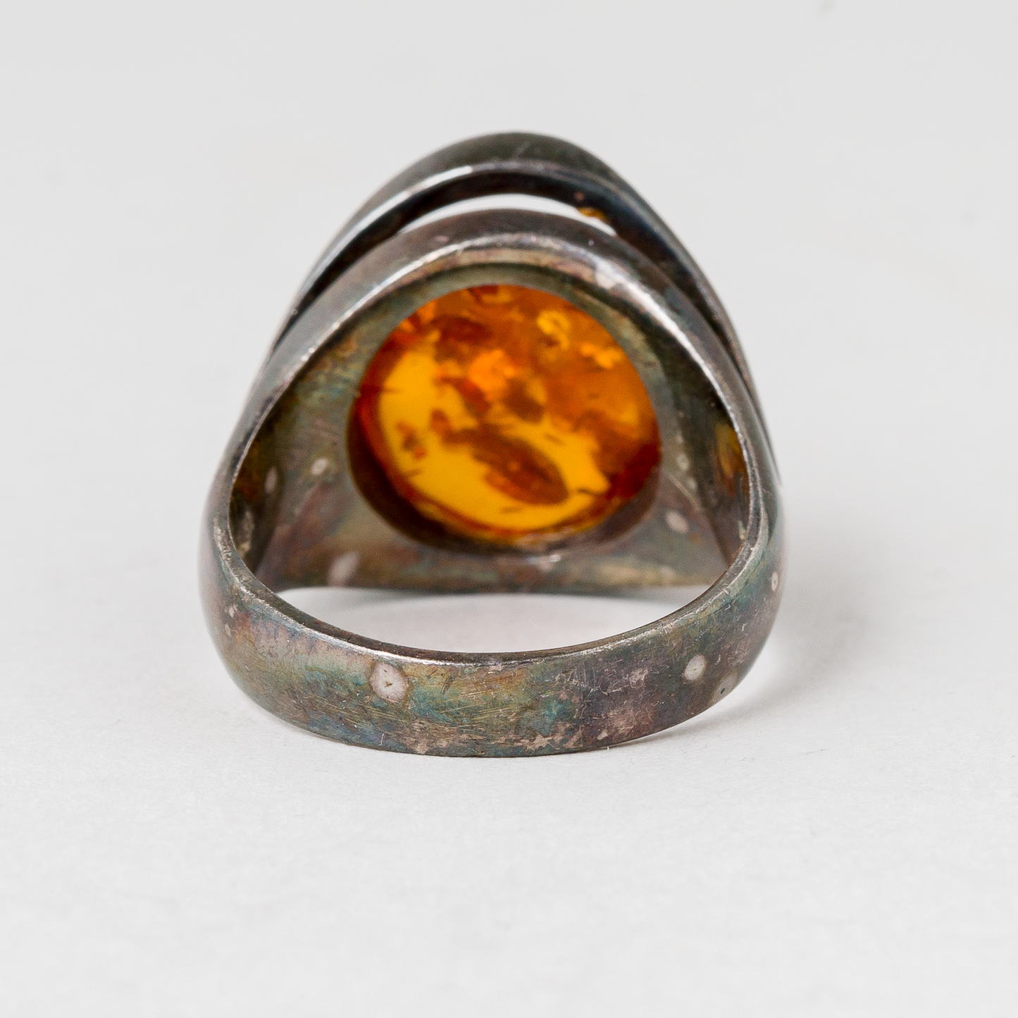 Ring Bernstein Stein 925er Silber 7,15 g Größe 54 (17,2 mm Ø)2
