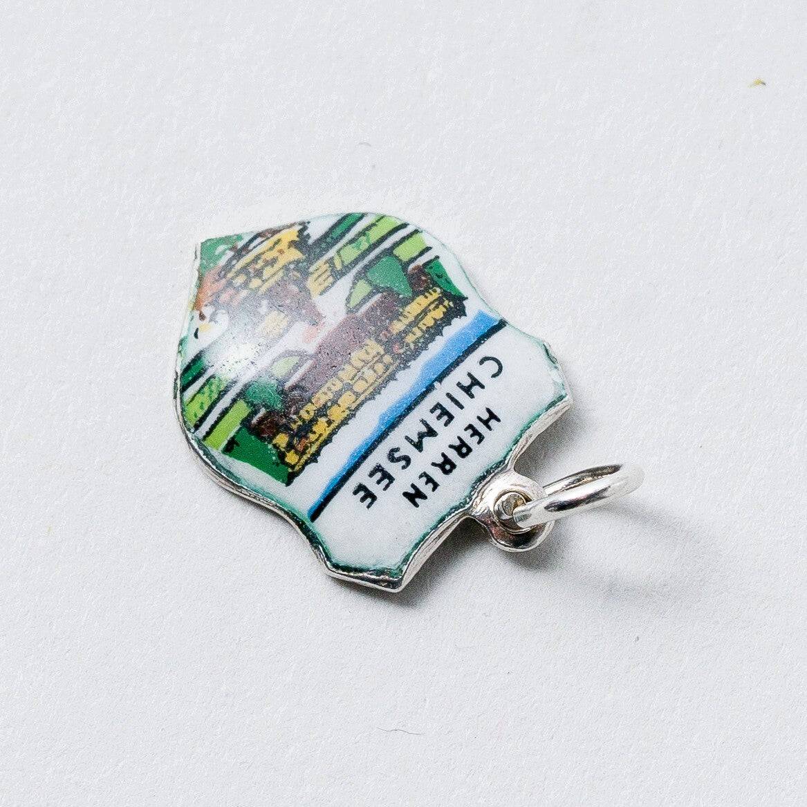 Anhänger 800 Silber Souvenir Anhänger Herren Chiemsee 1,5 cm 0,87 g1