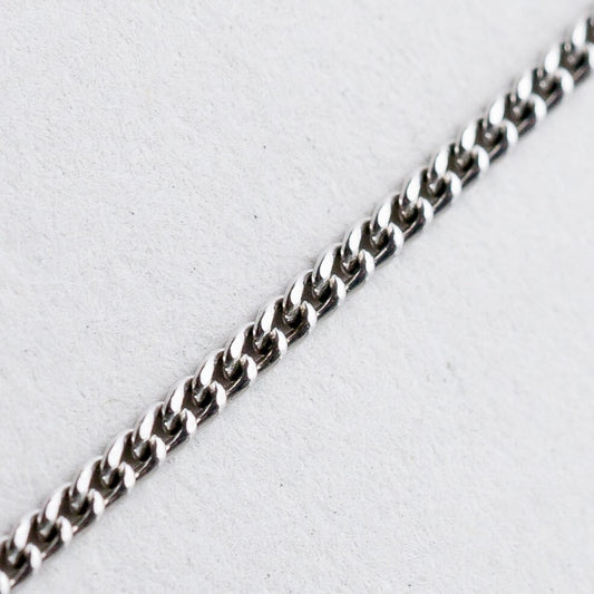 Silber Halskette 830 Panzerkette 1,2 mm 43 cm 2,18 g0