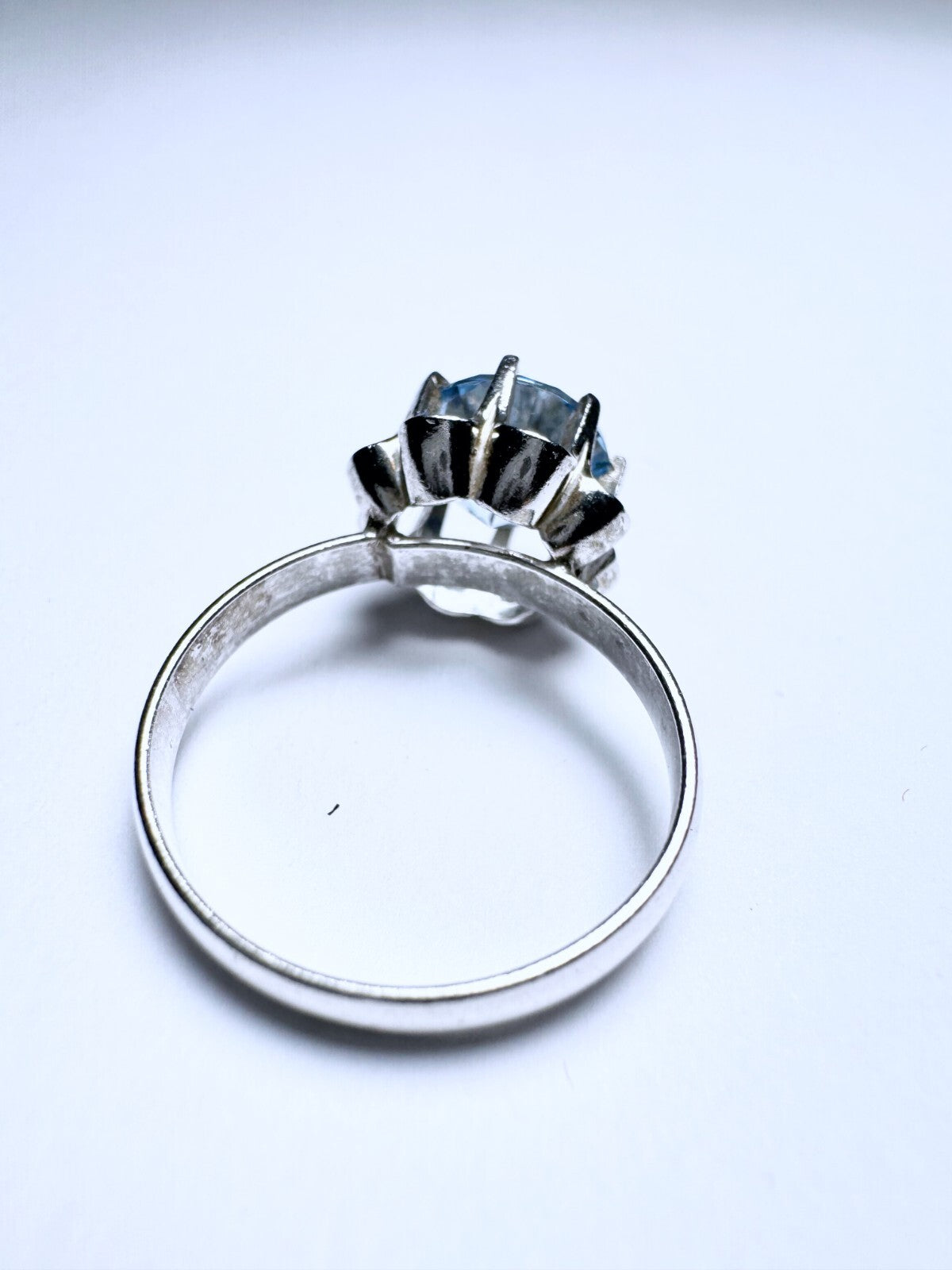 Ring 925er Silber Größe 54 Hellblauer runder Stein 3,26g4