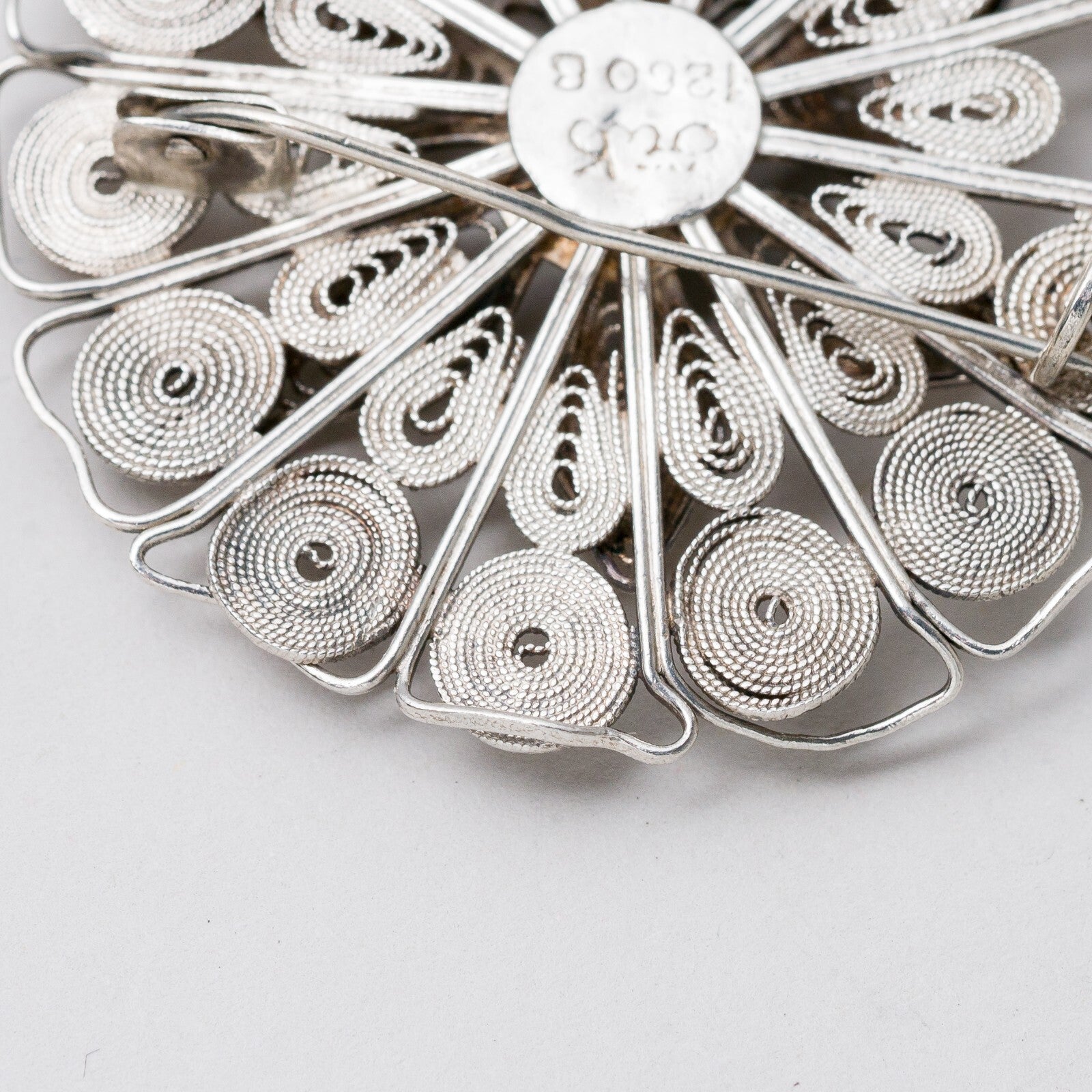 Brosche Silber filigran 4,3 cm 8,54 g3