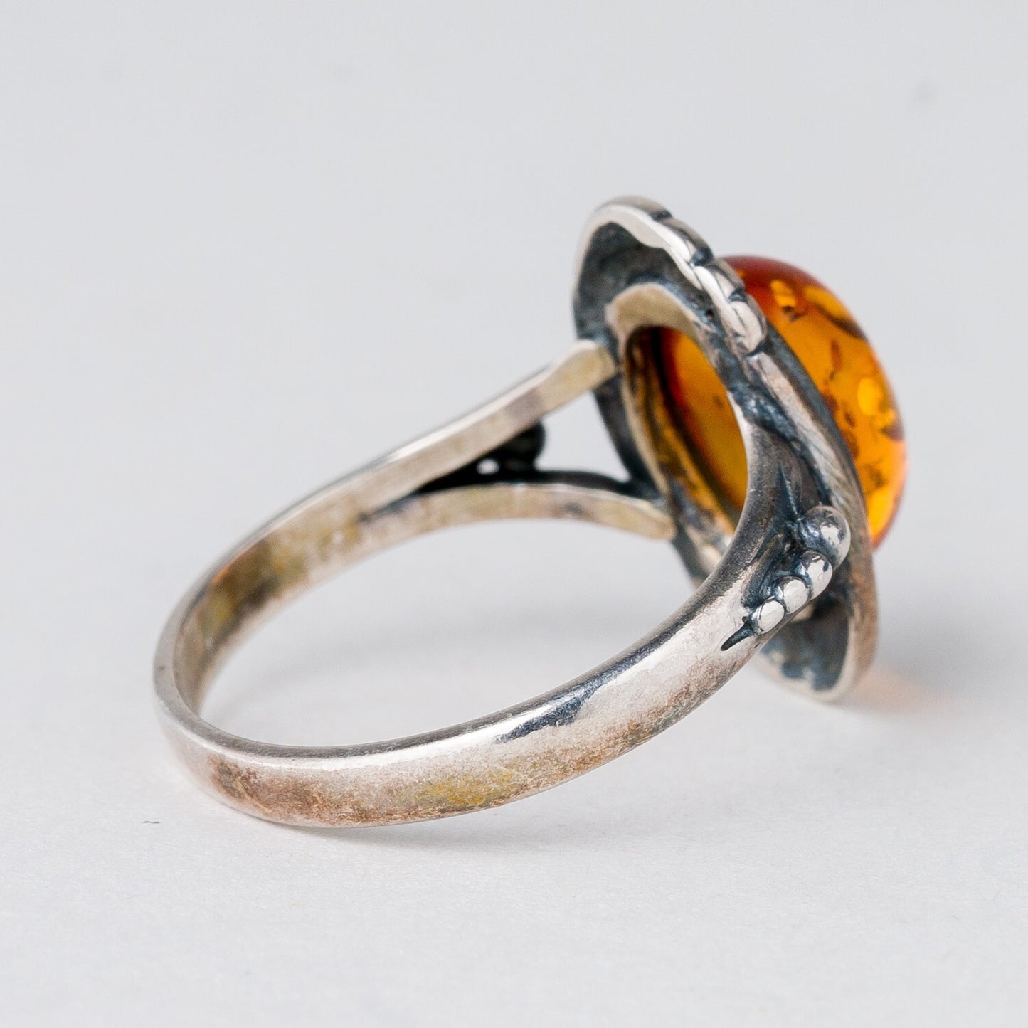 Ring Bernstein 2,48 g 925er Silber Größe 52 (16,5 mm Ø)2