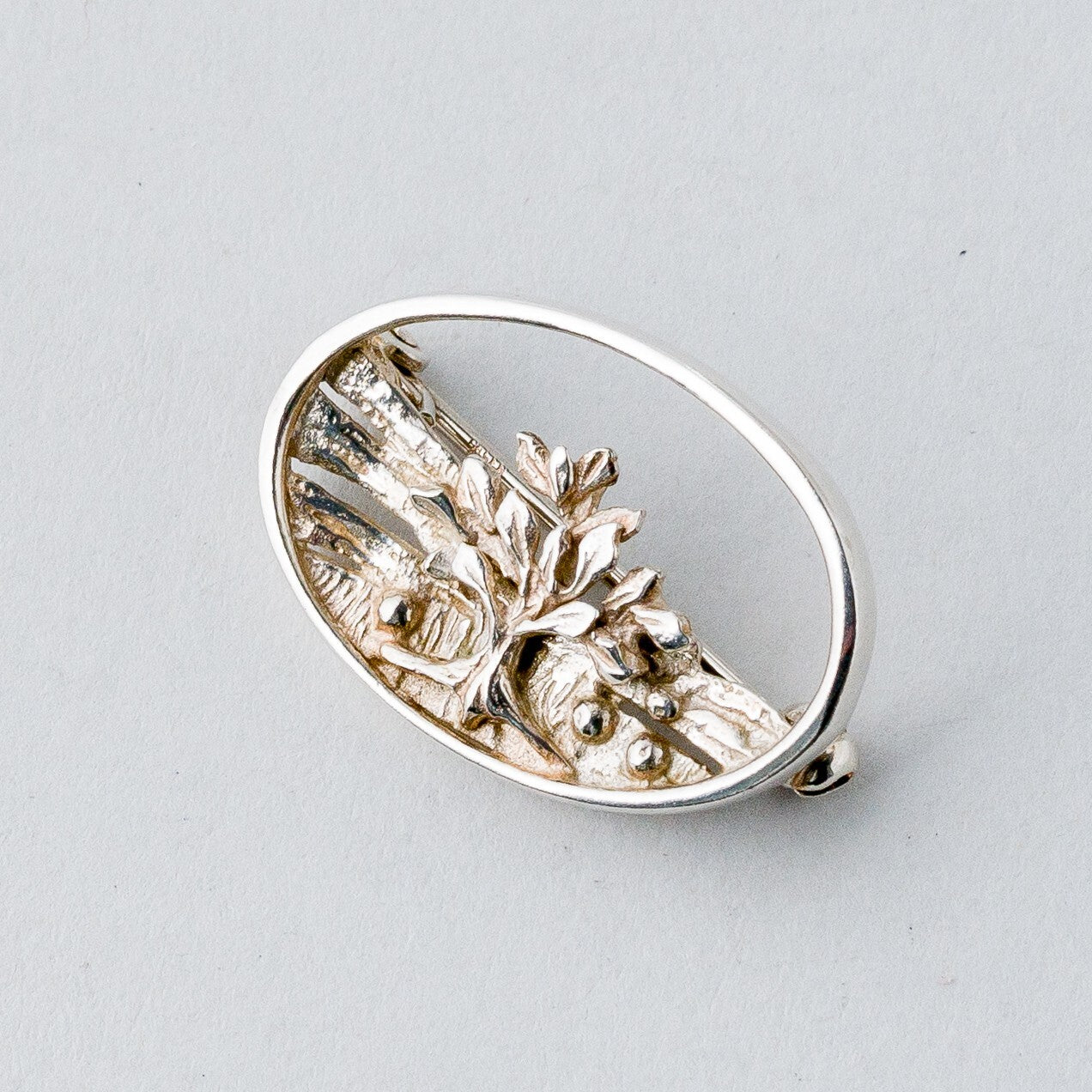 Silber Brosche Spange Baum 3,35 g0