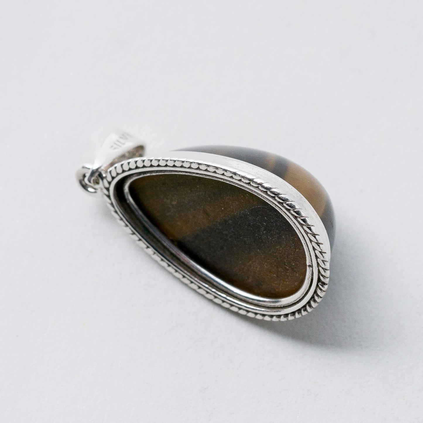 Silber Anhänger Tigerauge 3,1 cm 4,49 g4