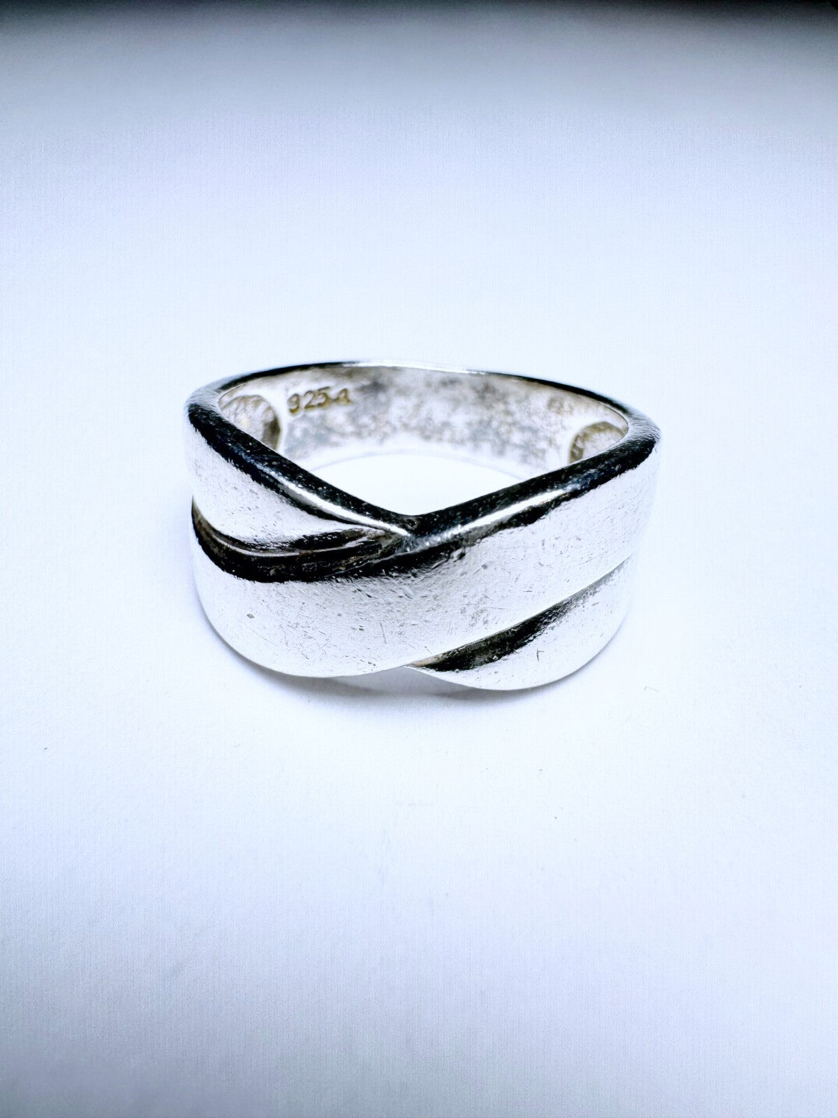 Ring 925er Silber Größe 57 überlappende Bänder 5,3g0