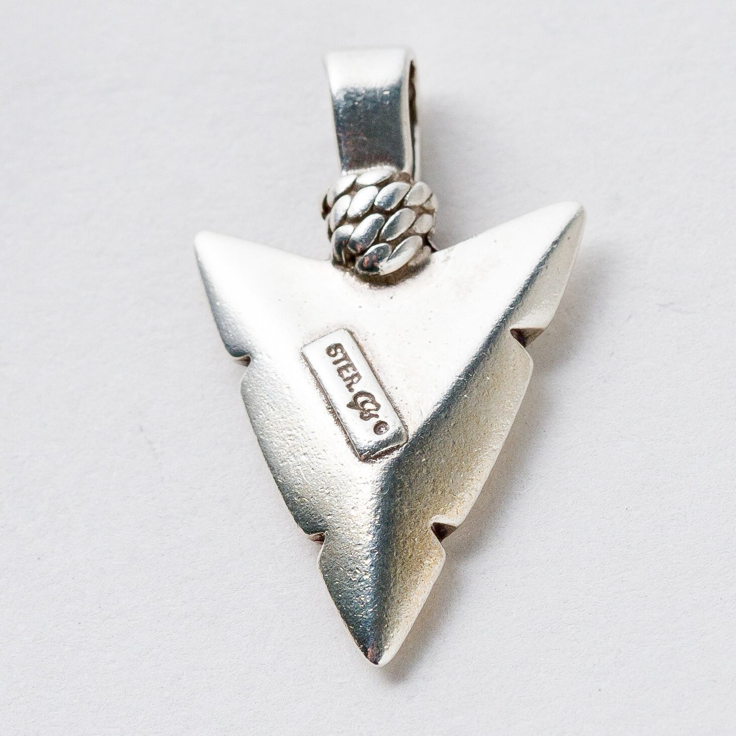 Silber Anhänger Kettenanhänger 925 Pfeilspitze Bunter Stein 3,1 cm 5,42 g3