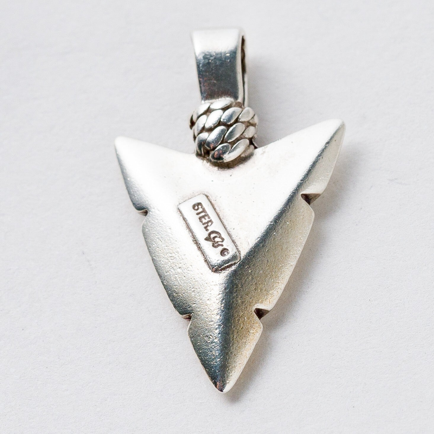 Silber Anhänger Kettenanhänger 925 Pfeilspitze Bunter Stein 3,1 cm 5,42 g3