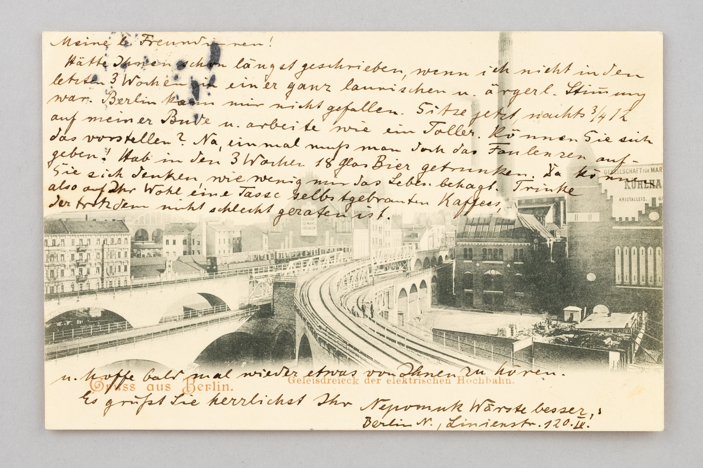 Ansichtskarte Gruss aus Berlin Gleisdreieck 19020