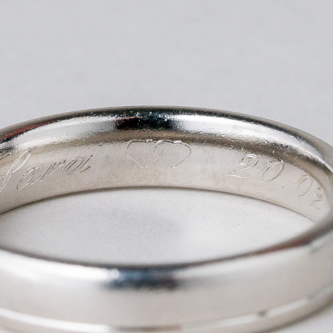 Silber Ring 925 Gravur innen Größe 66 (21,0 mm Ø) 6,44 g9