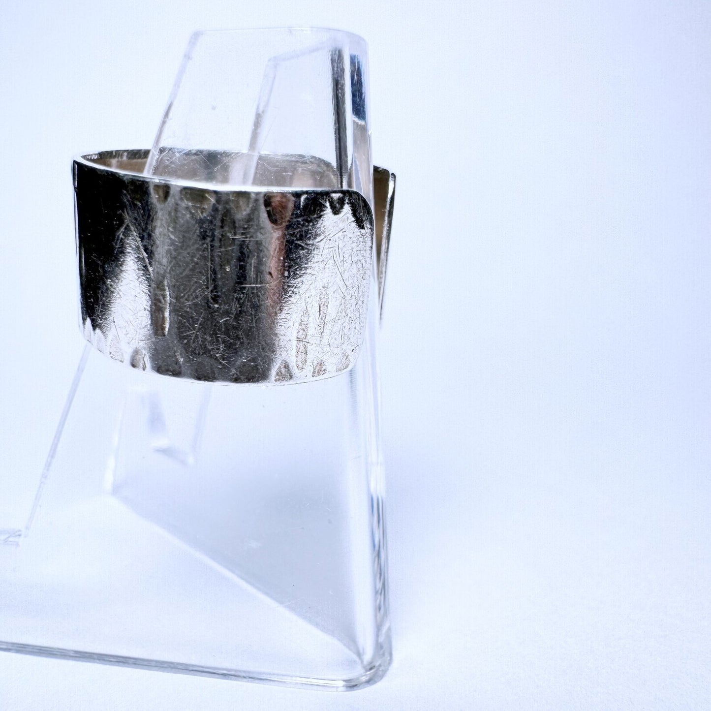 Ring 835er Silber Größe 55 mit Hammerschlag Dekor 3,11g2