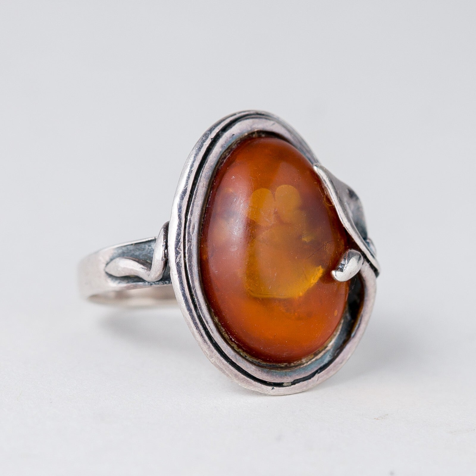 Ring Bernstein 7,37 g 925er Silber Größe 53 (16,8 mm Ø)1