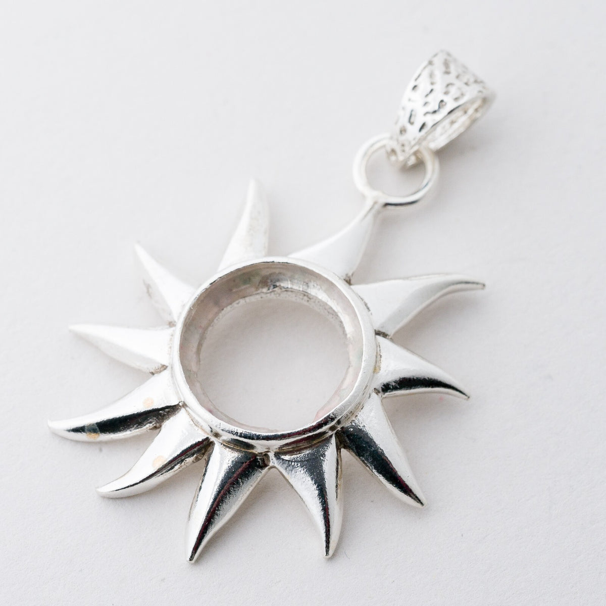 Anhänger Silber 925 Sonne Ohne Stein 5 cm 12,02 g0